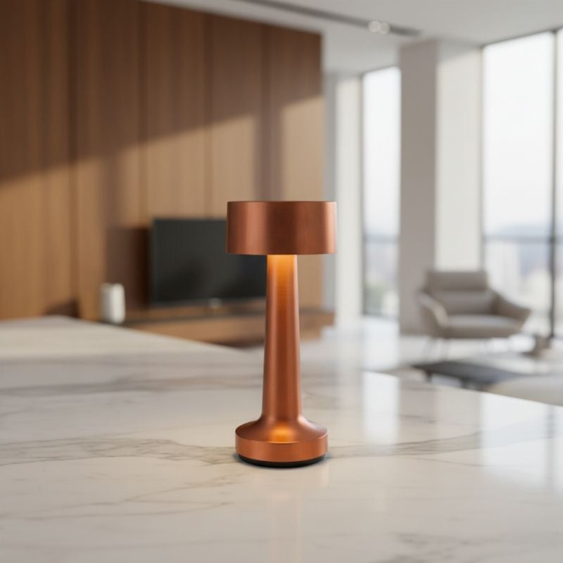 Luminária de Mesa em LED Touch Recarregável Bronze Sirena