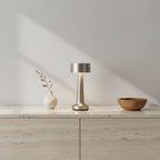 Luminária de Mesa em LED Touch Recarregável Prata Sirena
