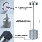 Luminária de Mesa em Led Recarregável Prata Modelo Orbi