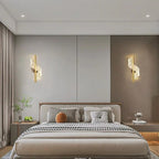 Luminária de Parede Decorativa Dourada Spira