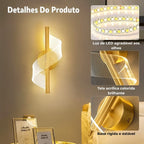 Luminária de Parede Decorativa Dourada Spira